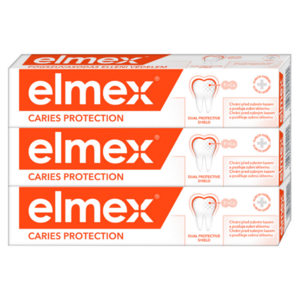 ELMEX Caries Protection zubní pasta proti zubnímu kazu 3 x 75 ml obraz