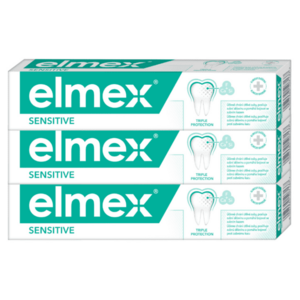 ELMEX Sensitive Zubní pasta pro citlivé zuby 3 x 75 ml obraz