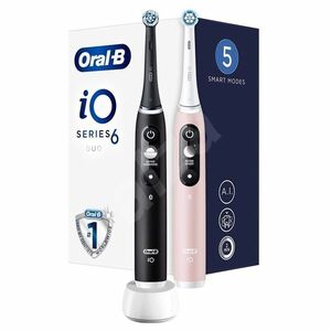 ORAL-B iO6 Series Duo Pack Black / Pink Sand Extra Handle elektrický zubní kartáček obraz