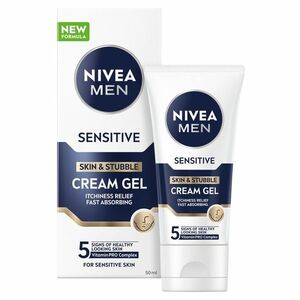 NIVEA Men Krémový gel na citlivou pleť a strniště 50 ml obraz