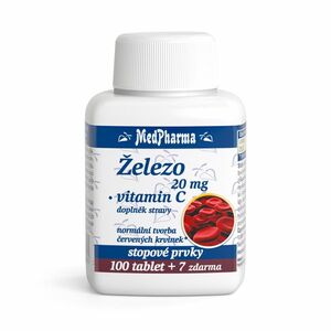 MEDPHARMA Železo 20 mg + vitamin C 107 tablet obraz