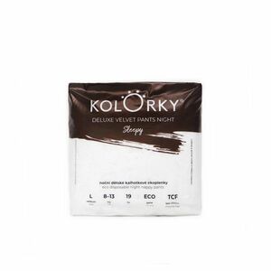 KOLORKY Deluxe Velvet noční kalhotkové plenky sleepy L (8-13 kg) 19 ks obraz