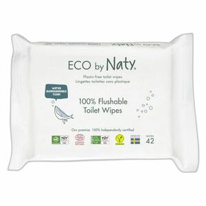 ECO BY NATY Vlhčené splachovatelné ubrousky s funkcí toaletního papíru bez vůně 42 ks obraz