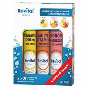 REVITAL Vitamin C + multivitamin + hořčík 3 x 20 šumivých tablet obraz