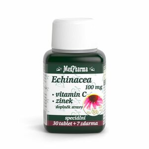 MEDPHARMA Echinacea 100 mg + vitamín C + zinek 37 tablet obraz