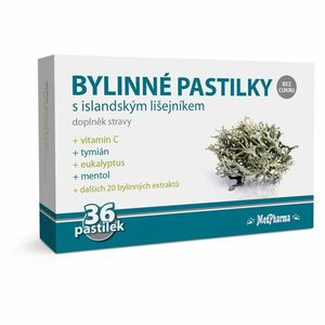 MEDPHARMA Bylinné pastilky s islandským lišejníkem 36 ks obraz