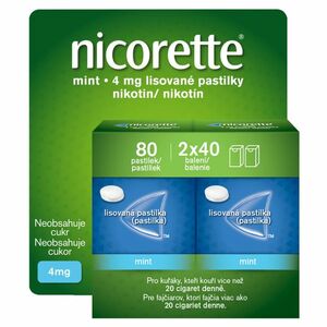 NICORETTE Mint 4 mg lisované pastilky 2 x 40 kusů obraz