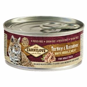 CARNILOVE Cat adult turkey & reindeer konzerva pro kočky 100 g obraz