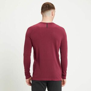 MP Pánské Tempo Ultra Seamless Tričko s Dlouhým Rukávem – Merlot - S obraz