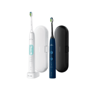 Philips Sonicare 5100 HX6851/34 White and Navy blue 1+1 Sonické elektrické zubní kartáčky obraz