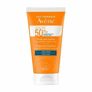 Avène Ochranný fluid pro citlivou, normální až smíšenou pleť SPF 50+ (Fragrance-Free Fluid) 50 ml obraz