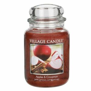 Village Candle Vonná svíčka ve skle Jablka a skořice (Apples & Cinnamon) 645 g obraz