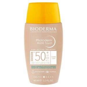 Bioderma Tónovaný ochranný fluid s efektem přirozeného make-upu SPF 50 Photoderm Nude Touch Mineral 40 ml Light obraz