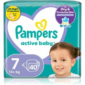 Pampers Active Baby Size 7 jednorázové pleny 15+ kg 40 ks obraz