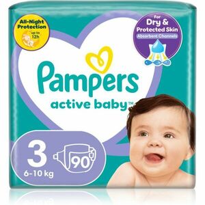 Pampers Active Baby Size 3 jednorázové pleny 6-10 kg 90 ks obraz