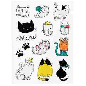 TATTonMe Temporary Tattoos Cats tetování pro děti voděodolné 1 ks obraz