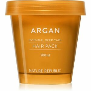 NATURE REPUBLIC Argan Essential Deep Care Hair Pack hydratační a vyživující maska pro poškozené vlasy 200 ml obraz