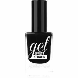 bellaoggi Gel Effect Keratin Nail Polish lak na nehty odstín Black To Gold 10 ml obraz