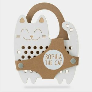 Milin Big Wooden Lacing Toy Cat Sophia aktivity hračka 17 cm x 16 cm x 0, 7 cm 1 ks obraz