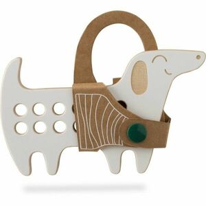 Milin Small Wooden Lacing Toy Daschund aktivity hračka 8 cm x 13 cm x 0, 7 cm 1 ks obraz