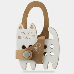 Milin Small Wooden Lacing Toy Cat aktivity hračka 9 cm x 8, 5 cm x 0, 7 cm 1 ks obraz