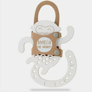 Milin Big Wooden Lacing Toy Monkey Amelia aktivity hračka 20 cm x 17, 5 cm x 0, 7 cm 1 ks obraz