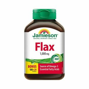 Jamieson Flax Omega-3 1000 mg lněný olej 200 kapslí obraz