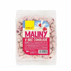 Wolfberry Maliny lyofilizované v bílé čokoládě 100 g obraz