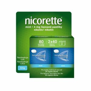 Nicorette Mint 4 mg 2x40 lisovaných pastilek obraz