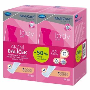 MOLICARE Premium ladypad inkontinenční vložky 2 x 28 kusů 0, 5 kapky obraz