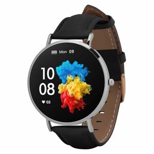 GARETT ELECTRONICS Smartwatch Verona stříbrná černý řemínek chytré hodinky obraz