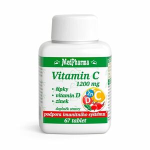 MEDPHARMA Vitamin C 1200 mg se šípky + vitamin D + zinek 67 tablet obraz