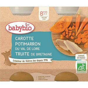 BABYBIO Menu Mrkev a dýně se pstruhem 2x200 g obraz