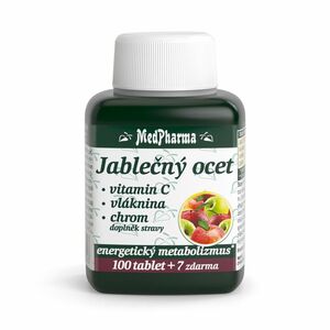 MEDPHARMA Jablečný ocet + vláknina + vitamín C + chrom 107 tablet obraz