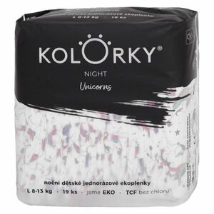 KOLORKY NIGHT Noční jednorázové EKO plenky L (8-13 kg) 19 kusů obraz