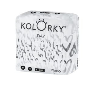 KOLORKY DAY srdce M 5-8 kg jednorázové eko plenky 21 ks obraz