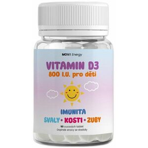 MOVIT ENERGY Vitamin D3 800 I.U. pro děti 90 tablet obraz