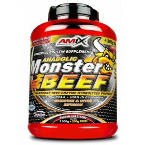 AMIX Anabolic Monster BEEF 90% Protein, strawberry-banana 1000 g obraz