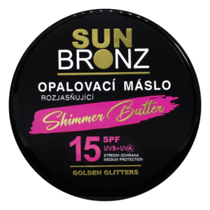 VIVACO SUN BRONZ Opalovací máslo s rozjasňujícími glitry SPF15, 100 ml obraz