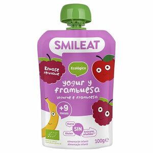 SMILEAT BIO kapsička řecký jogurt, jablko, banán, malina a rýže 9M+ 100 g obraz