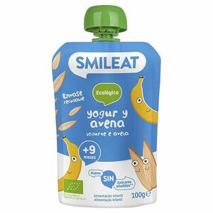 SMILEAT BIO kapsička řecký jogurt, banán a oves 9M+ 100 g obraz