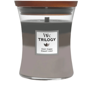 WOODWICK Trilogy vonná svíčka střední, Cozy cabin 275 g obraz