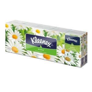 KLEENEX Papírové kapesníky Family hanks - Camomile 10 x 10 ks obraz