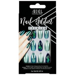 ARDELL Nehty Nail Addict - Green Glitter Chrome obraz