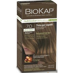 Biokap BIOKAP DELICATO RAPID barva na vlasy - 7.0 Střední blond přírodní 135 ml obraz