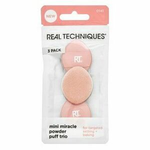 Real Techniques Mini Miracle Powder Puff Trio houbička na pudr obraz