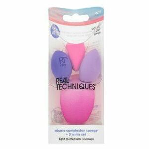 Real Techniques Sunrise To Sunset Miracle Complexion Sponge + 3 Minis Set houbička na make-up obraz