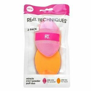 Real Techniques Miracle 2-in-1 Makeup Powder Puff Duo houbička na make-up obraz