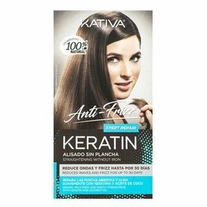 Kativa Anti-Frizz Straightening Without Iron sada s keratinem pro narovnání vlasů bez žehličky na vlasy Xpert Repair 30 ml + 30 ml + 150 ml obraz