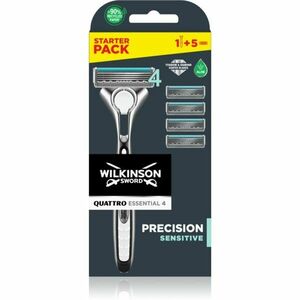 Wilkinson Sword Quattro Titanium Sensitive holicí strojek + náhradní břity 5 ks obraz